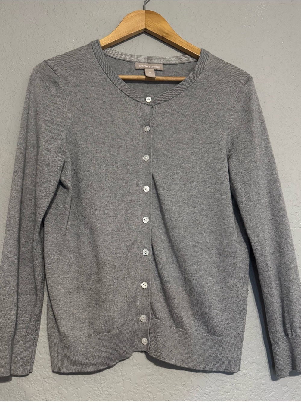Banana Republic Classic Gray Button-Front Women's Sweater Cardigan
